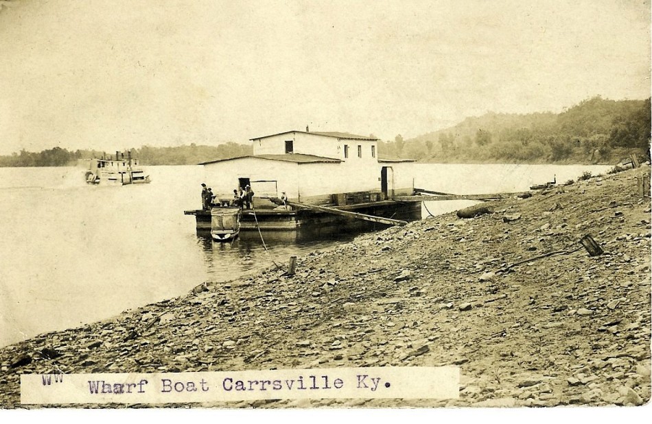 139 Wharf Boat & steamer underway